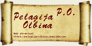 Pelagija Olbina vizit kartica